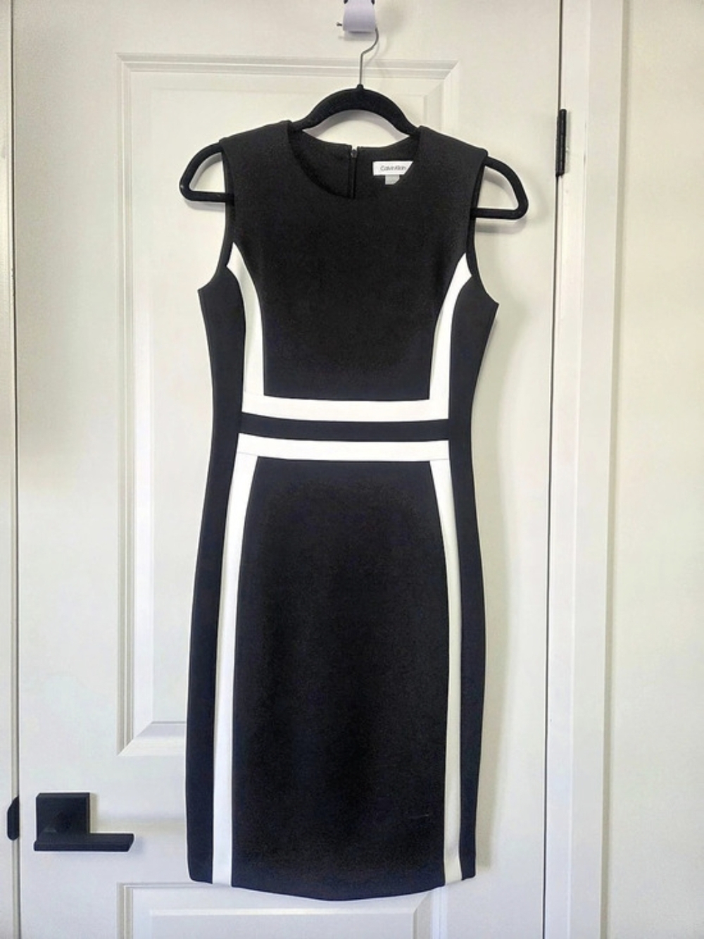 Calvin Klein Color Block Midi Dress Size 4 Like New